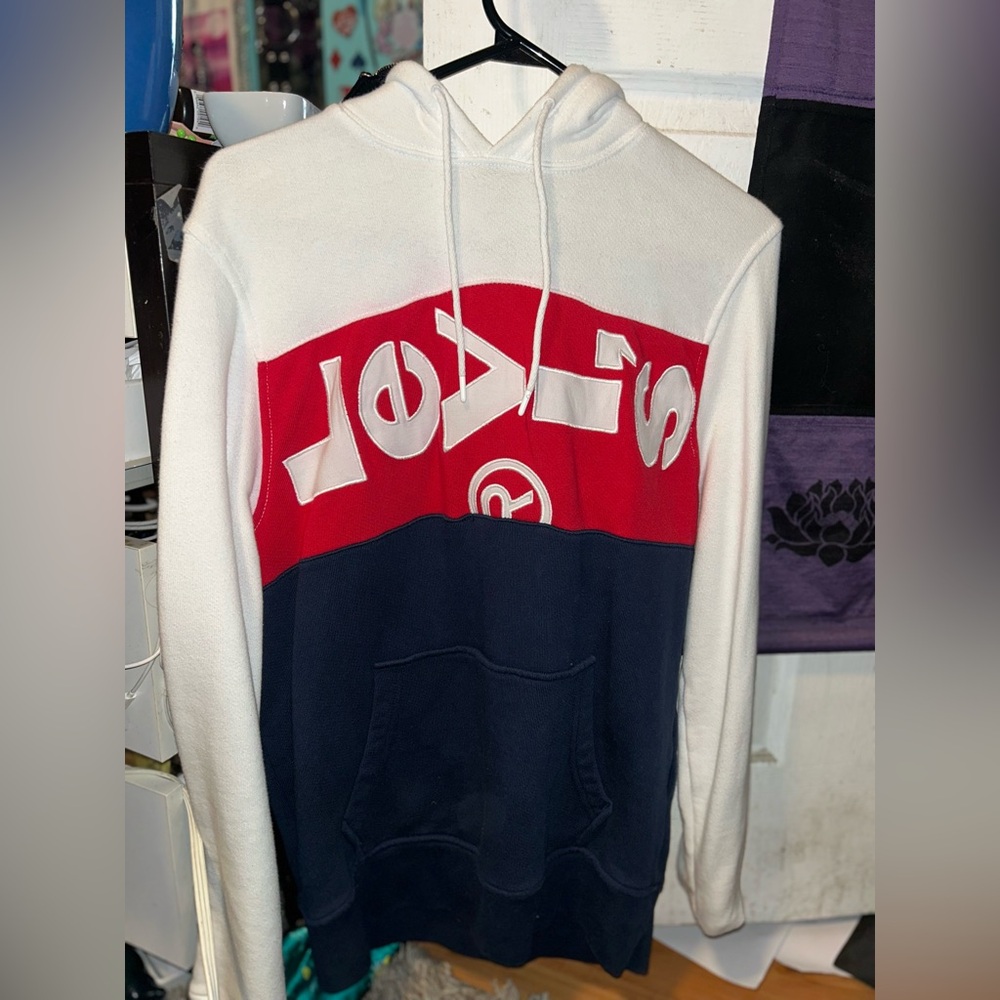 Levi’s Hoodie Sweatshirt - White/Red/Navy